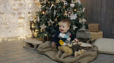 First Christmas. First Gift. first new year Stock-Footage 57223993