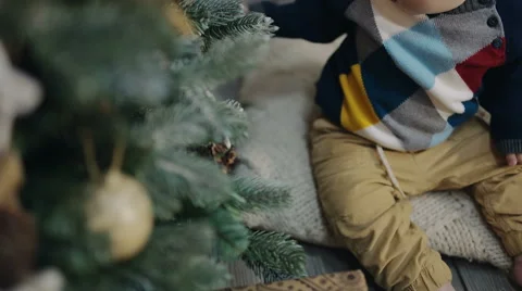 First Christmas. First Gift. first new year Stock-Footage 57225088