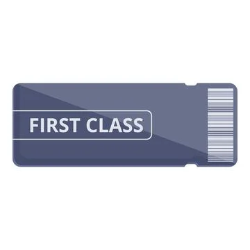 First class ai ticket icon, cartoon style Stock-Illustration