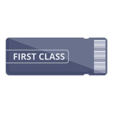 First class ai ticket icon, cartoon style Stock-Illustration