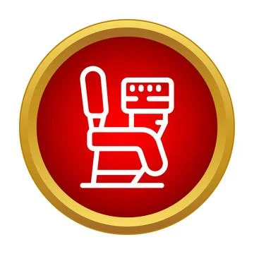 First class airplane seat icon for comfortable travel Stock Illustration