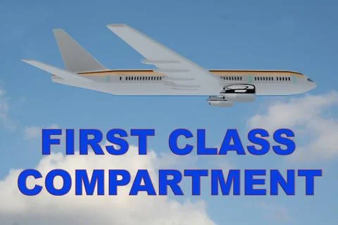 First Class Compartment concept 스톡 일러스트