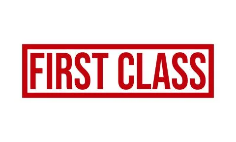 First Class Rubber Stamp Seal Vector イラスト素材