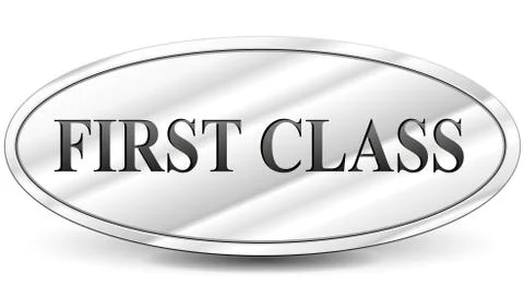 First class sign Stock Illustration