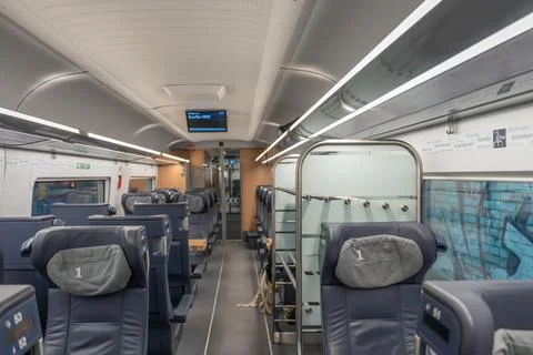 First class train quiet zone. Stock Photos