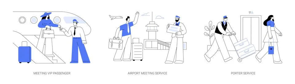 First class travel abstract concept vector illustrations. 库存插图