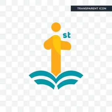 First class vector icon isolated on transparent background, first class logo  Free Stock Illustration