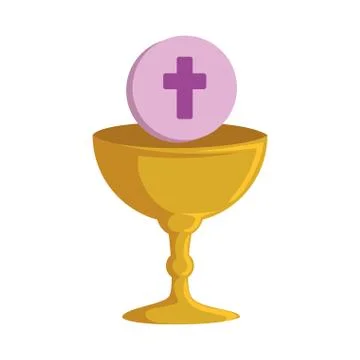 First communion in chalice Stock Illustration