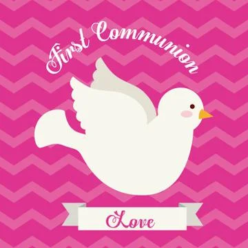 First communion design Stock Illustration