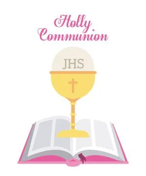 First communion design Stock Illustration