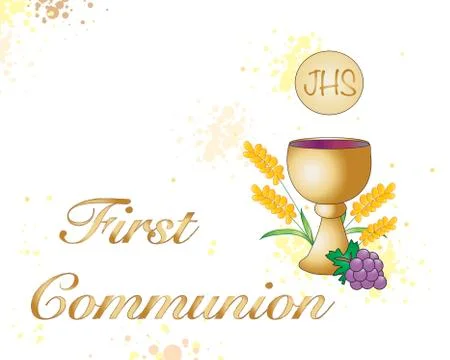 First Communion Stock Illustration