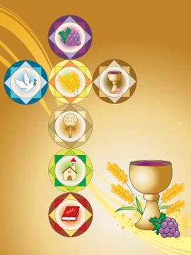 First Communion Stock Illustration