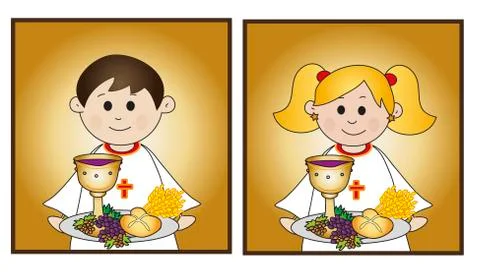 First communion Stock Illustration