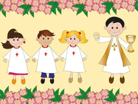 First communion Stock Illustration
