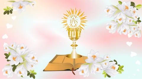 First Communion Stock Illustration