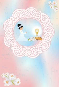 First communion Illustrazione stock