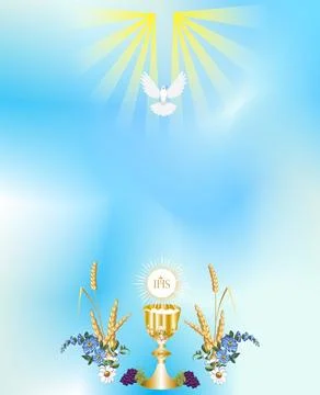 First Communion Stock Illustration