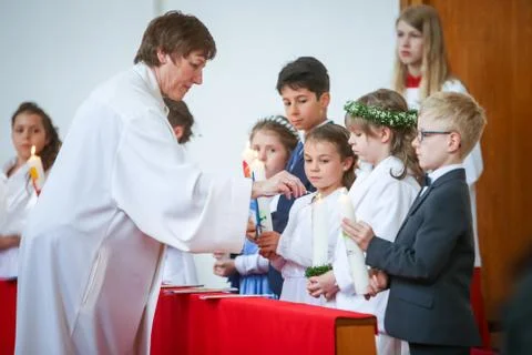 First communion Stock Photos