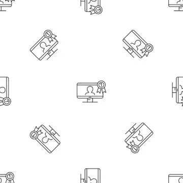 First conference person pattern seamless vector Stock Illustration