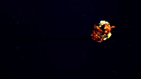 First Contact Escalates to War as Ship Explodes Stock Footage 107796985