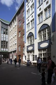 First Courtyard of Hackeschen Hfe, Berlin: Art Nouveau Design Stock Photos