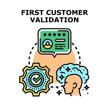 First customer validation process for product concept Stock Illustration