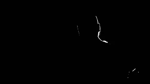 First Dance In Black And White - Dancing Couple Silhouette Black And White Stock Footage 149277840
