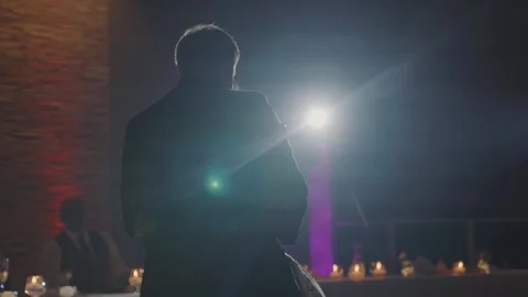 The first dance of the newlyweds. Spotlight Stock-Footage 253104955