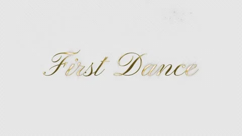 First Dance title animation. First Dance intro. First Dance of text reveal. Stock Footage 321166022