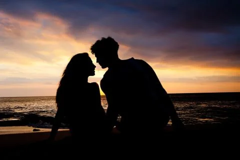 First date of a couple Foto stock