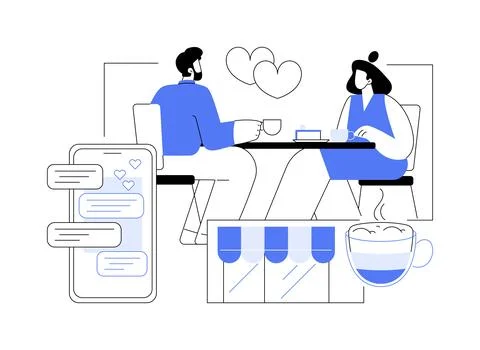 First date isolated cartoon vector illustrations. Stock Illustration