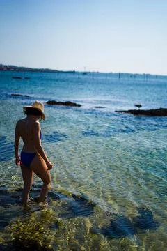 First day in the beach on summer Stock Photos