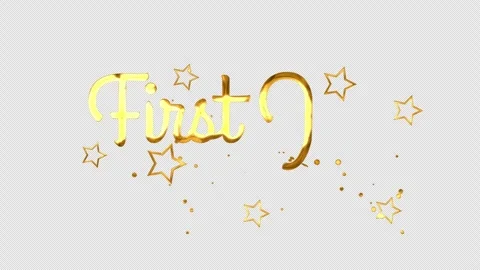 First Day Of Class Handwriting Animation Mustard 4K Transparent Background 库存影片 342760995