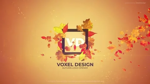 The First Day Of Fall Logo Opener Stock After Effects