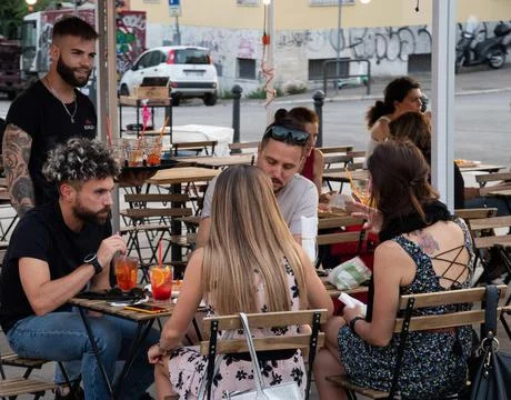 First day of Italy classed as a low-COVID-19-risk white zone, Rome - 28 Jun 2021 Stock Photos