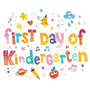 First day of kindergarten 스톡 일러스트