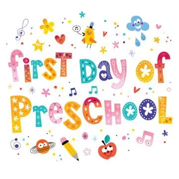 First day of preschool Ilustração Stock