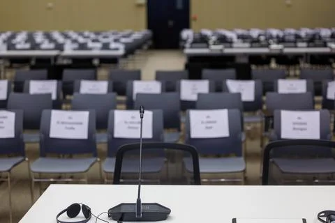 First day of Sky ECC criminal organization trial after decryption of its messagi 写真素材
