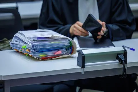 First day of Sky ECC criminal organization trial after decryption of its messagi 写真素材