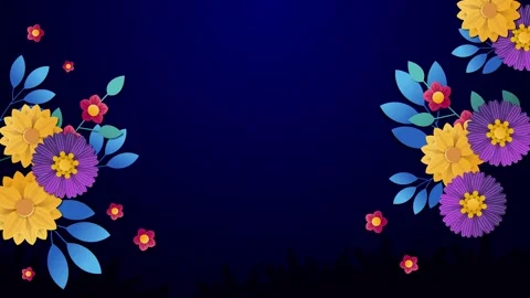 First Day of Spring Background Animation Loop Stock Footage 341878492