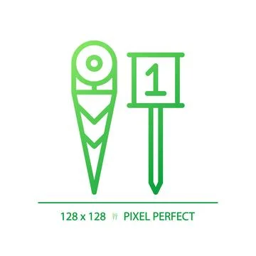 First down marker gradient linear vector icon Stock Illustration