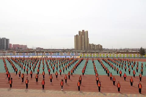 First experiment primary school exercises, Luannan County, Hebei Province, .. Stock Photos