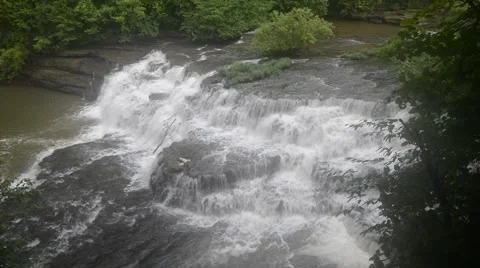 First Falls, Burgess Falls State Park, Tennessee 1080/30 19s Stock Footage 39978173