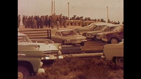 The first field experiment of the Plowshare program was conducted in front of an Stock Footage 146469976