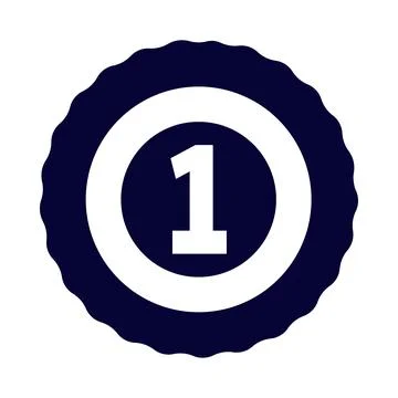 First, first rank, badge, winner badge, first rank badge icon Stock Illustration
