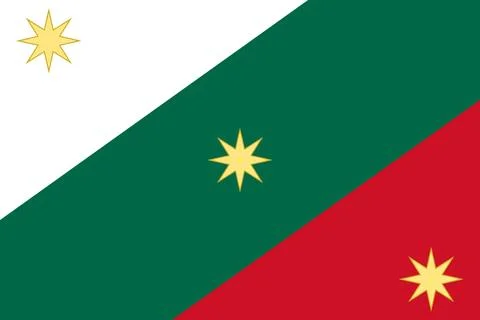 First flag of the Mexican Empire Stock Illustration