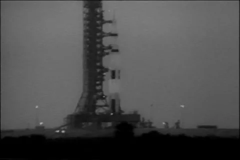 First Flight of the Saturn V Moon Rocket Nov 9, 1967 Stock Footage 270505568