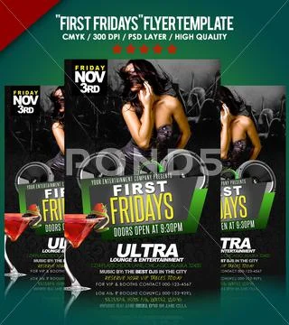 First Friday Flyer PSD Template