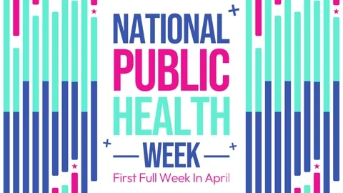 First Full Week in April is celebrated as Public health week, colorful 4k Stock Footage 306103803