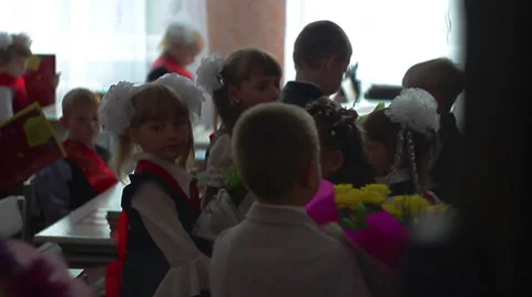 First-graders In Classroom Stock Footage 39635758